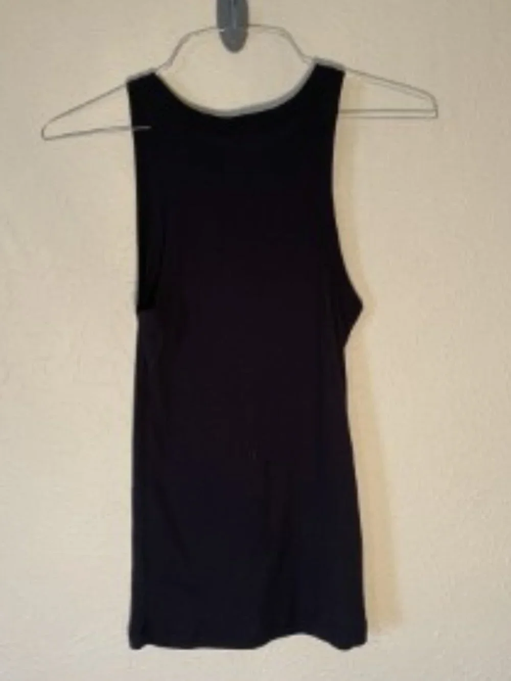 Treasure & Bond Black Ribbed Tank Top, Size M - Picture 2 of 4